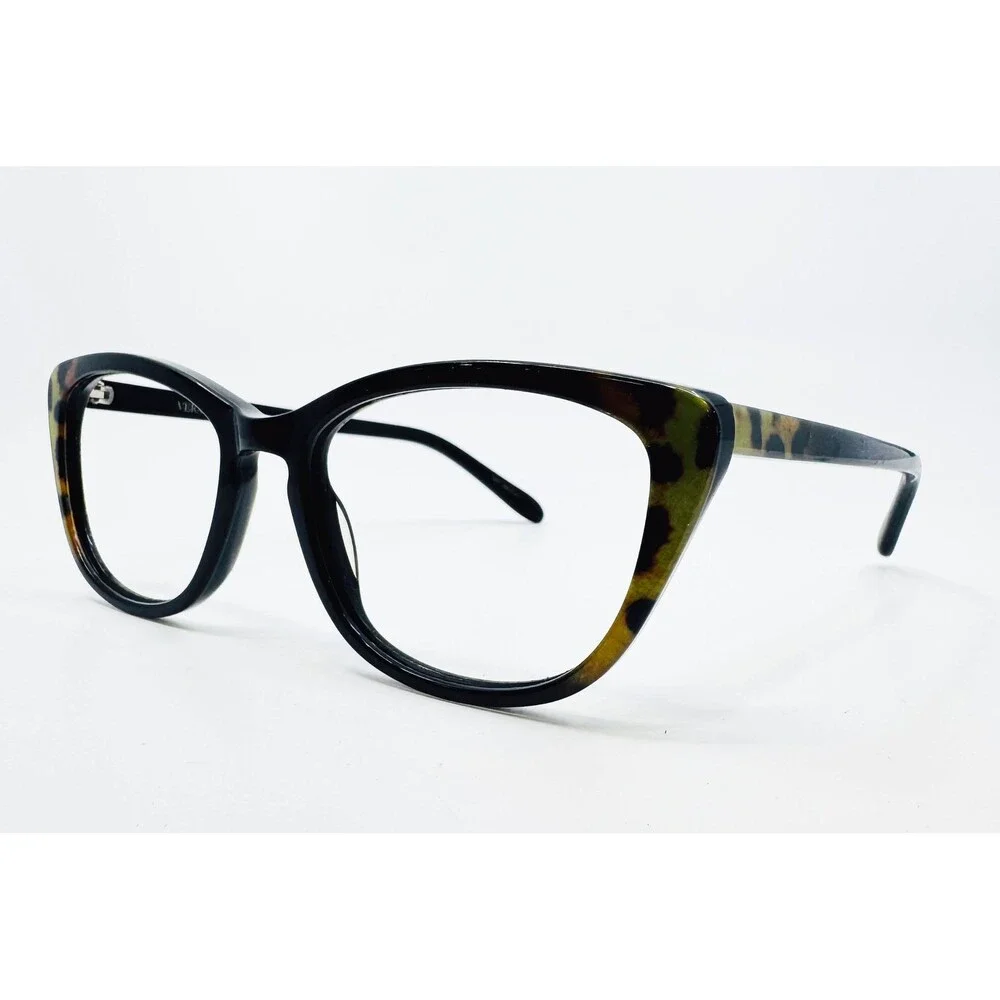 Vera Wang Eyeglass Frames Womens Black Tortoise Cat Eye V907 YT 54-18-140